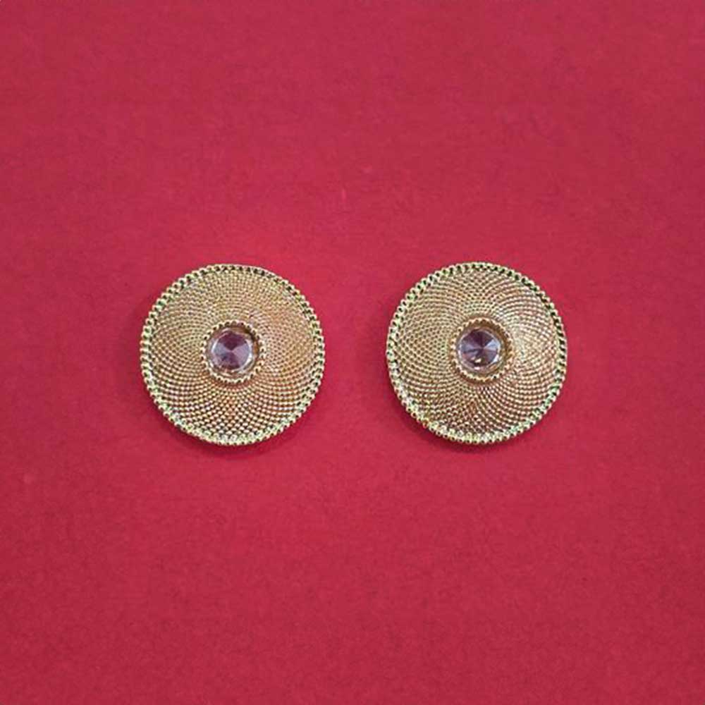 Simple Gold Textured Stud Earrings