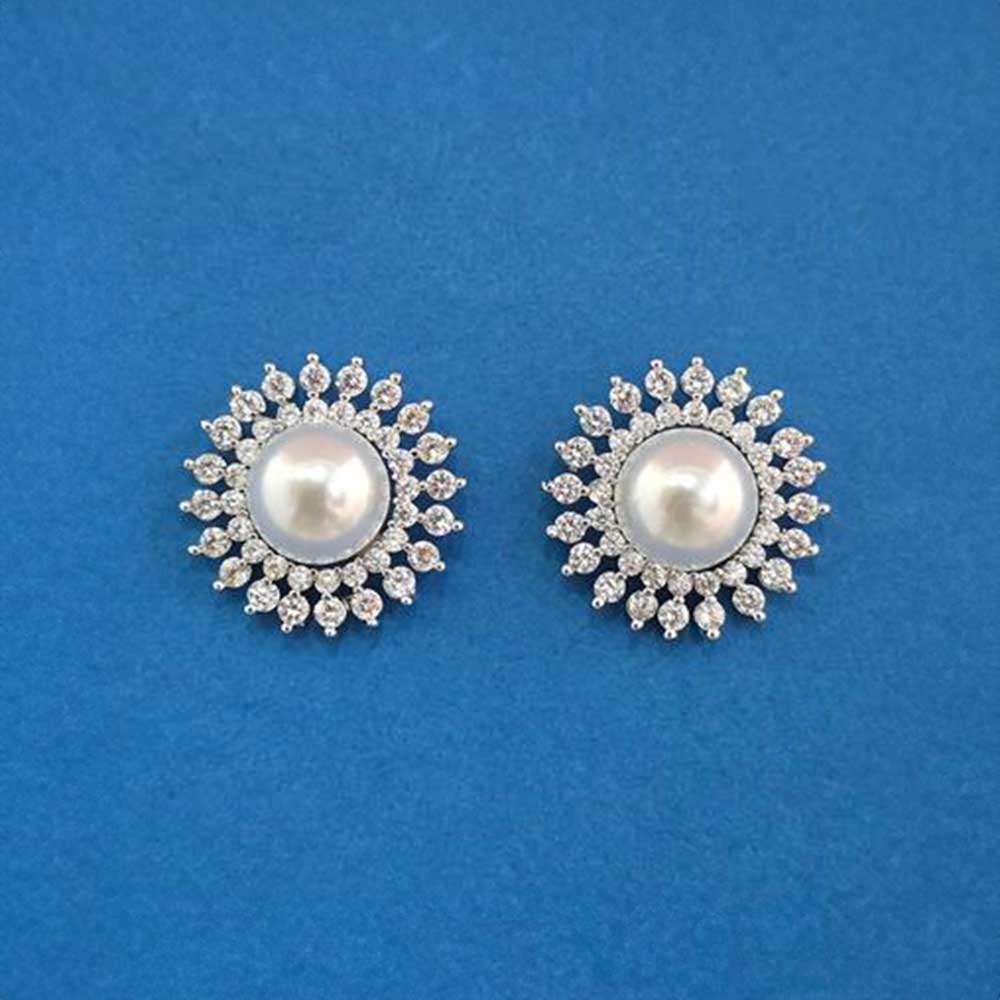 Silver Sparkle Stud Earrings