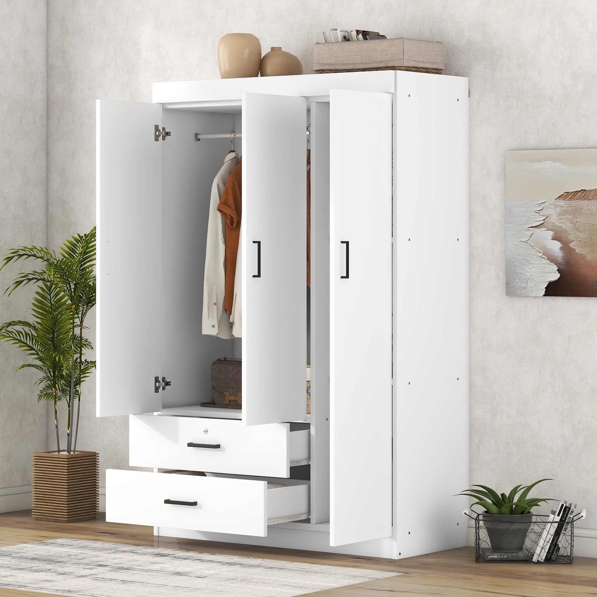 UrbanClass 3-Door Engineered Wood Wardrobe