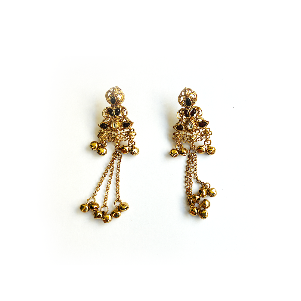Royal Mint Kundan Drop Earrings