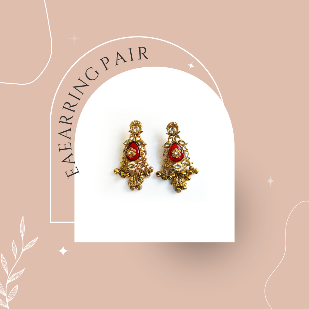 Royal Red Teardrop Earrings