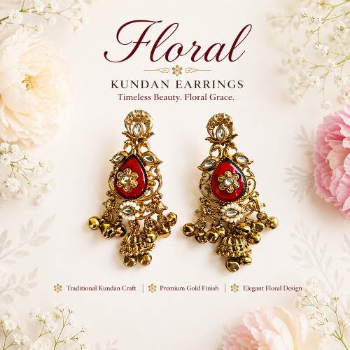 Royal Red Teardrop Earrings