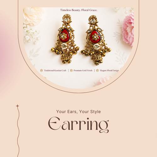 Royal Red Teardrop Earrings