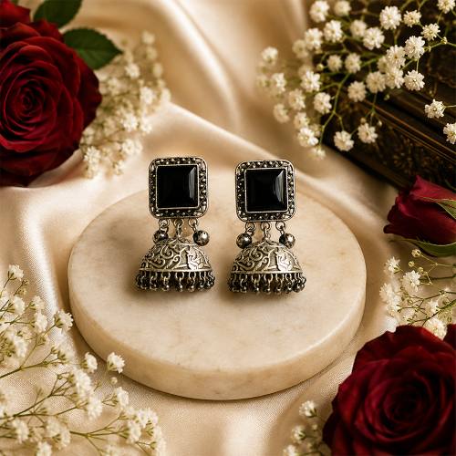 Antique Black Charm Earrings