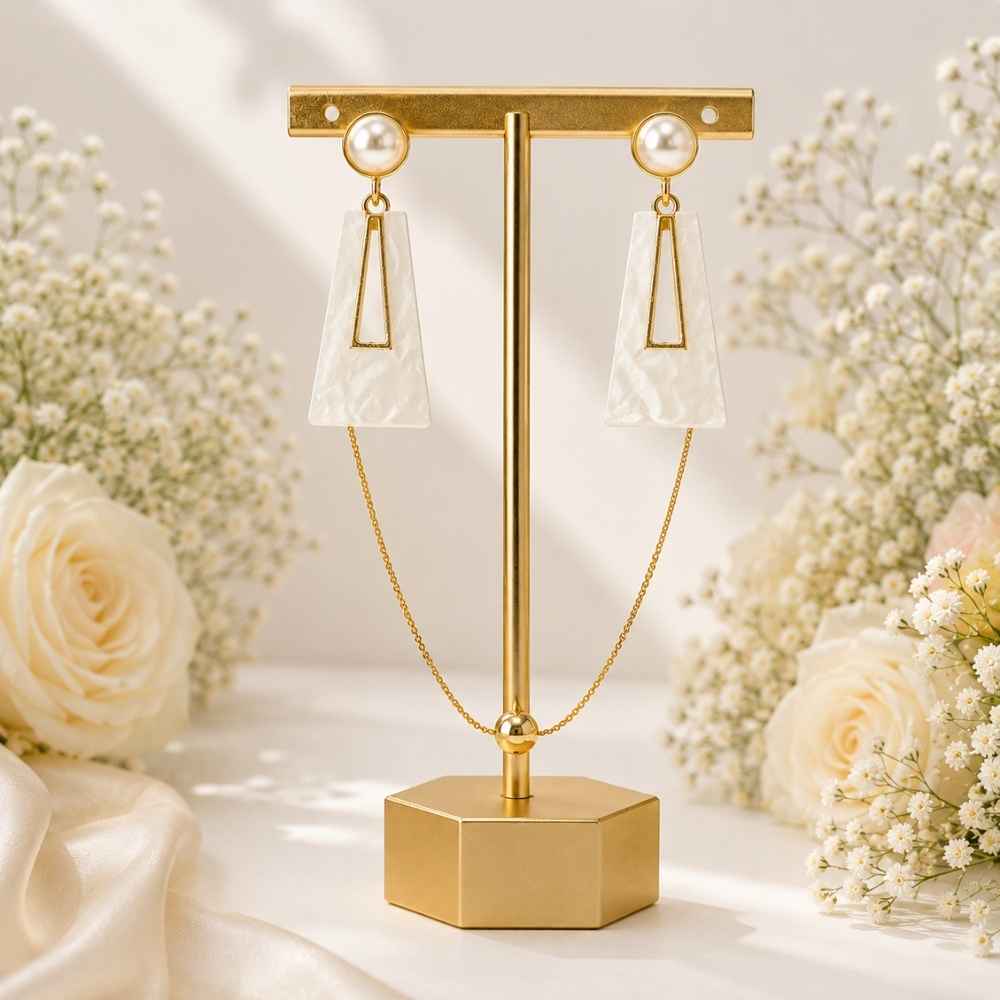 Elegant Pearl Drop Earrings